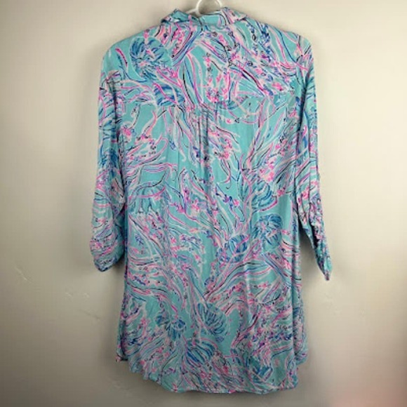 Lilly Pulitzer Natalie Shirtdress Cover-Up size small - Picture 6 of 9